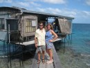 Allan and Alison in front of the pearl farm on a windy day! 