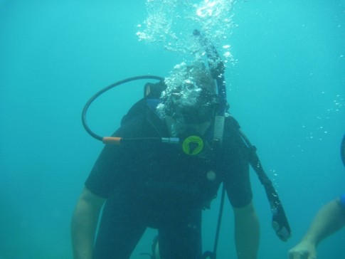 Mark in scuba gear for the first time!