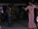 The young dancers in traditional dresses at the Saturday night festivities on Moorea.