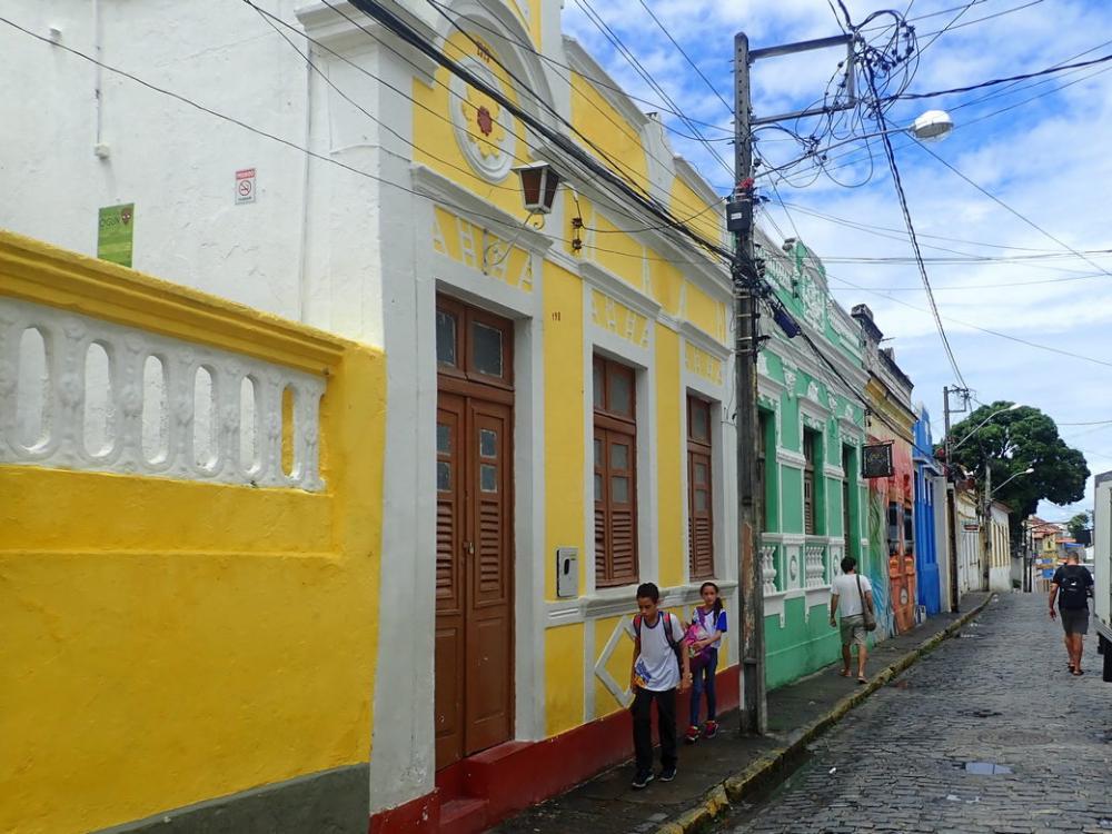 Kleurige gebouwen in Olinda