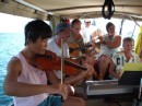 Jam session on "Queen Mary" in the Eastern Lemon Keys.