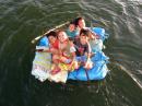 Little visitors in Cebu: Not sure what their raft is made of, but they were having a grand time  2013