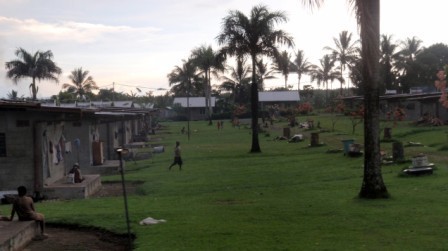 Housing village for palm oil plantation workers