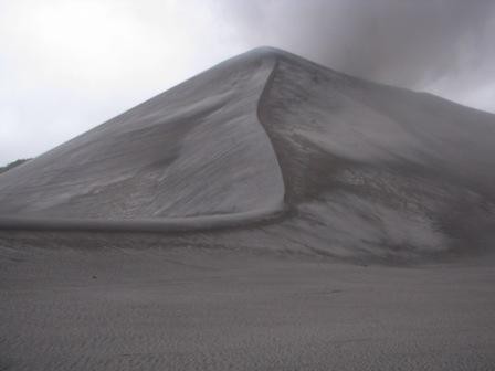 Mt. Yasur ash field around the volcano. This was the view from the road when we went by truck across Tanna to check in with officialdom.