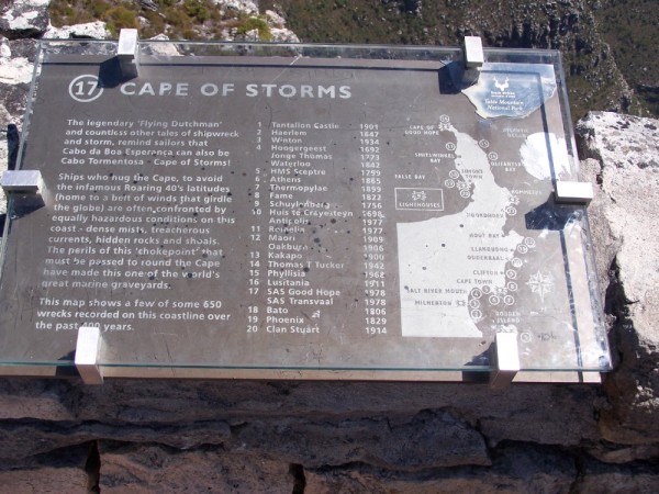 A bit of information on the Cape of Storms