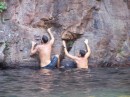 Mark and Pau (s/v Beatoo) make an attempt at rock climbing