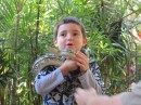 Jake is so brave, he held a huge snake