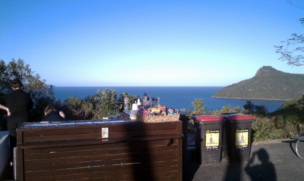 Here is an outdoor bar on Hamilton Island that was open every day from 4:00 pm through dark for the sunset.