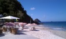 View of the beach at the spa on St Lucia