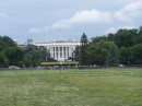 A slightly crooked view of the White House due to the difficulty of taking pictures while on a Segway!
