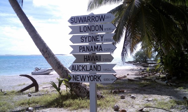 A great sign with distances to important places.  We really are in the middle of no where.