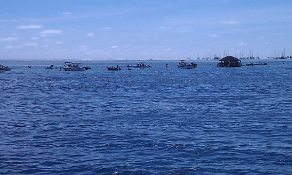 More boats at the coral reef