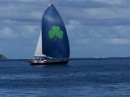 Wind Dancer has out their spinnaker for the start of the race
