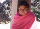 Tarahumara girl at waterfalls near Creel