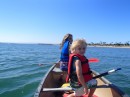 Canoeing in San Diego harbor.