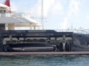 A huge motor yacht in Lauderdale.