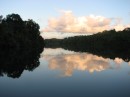 The Chagres River at dusk.