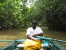 Albert, our guide, rowing up the Indian River.
