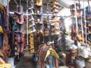 Saddles and boots for sale at the market in Santa Elena
