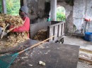 Crushed cane stalks are used for fuel to heat the cane juice.