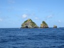 Rock formation as we sail from Charlotteville to Anse Bateau