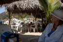 Lunch at a typical beach palapa restaurant.  
