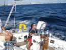 Larry at helm