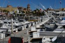 Cabo Marina is busy and noisy. It is a real haven for sports fishing folks.  Not really our kind of place but Ok for a night and to wash the boat and fill the fuel tanks.