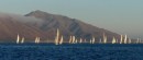 The Ha Ha fleet leaves Santa Maria Bay en route to Cabo. It was an early start just after the sun came up.