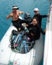 Mark, Cories & Yuka ready to dive.
