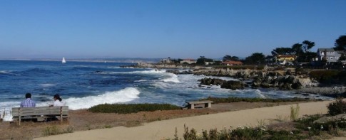 Vista of the coast near the town of Pacific Grove, just west of Monterey.