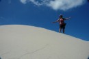 Fun in the sand dunes  -  this area along the beach is a big, huge, adult-sized sand box!