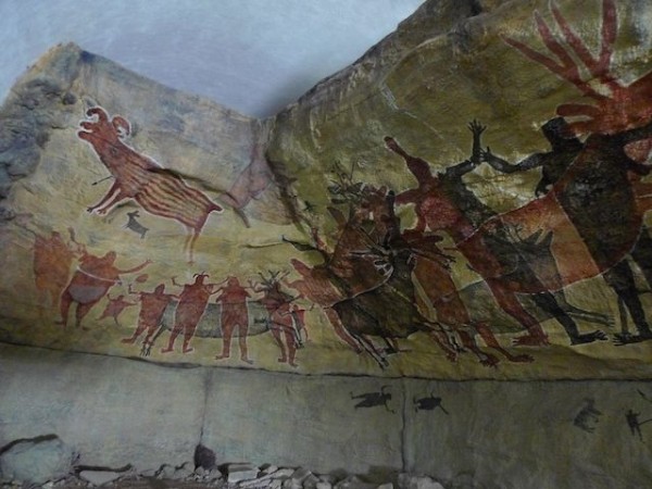 Cave painting simulation in San Ignacio museum.
