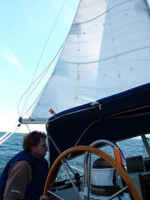 We had our first sail just north and east of Nanaimo.  Light winds -- fabulous.