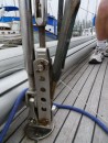 Old chain plates to the main sail will have to be replaced. A big job.