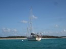 After (finally) emerging from the cut, we sailed across the sound to our first Exuma landfall . . . Ship Channel Cay.  The next night, we slept on the hook at Norman