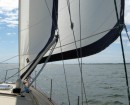On our way to Vero Beach from Melbourne, we fly both headsails for the first time since we were on Chesapeake Bay back in October of 2008.