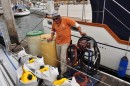 Arturo of Baja Naval takes care of our fuel needs.