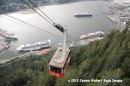 View from the tram in Juneau. Our ship, the Star Princess is just left of the tram.