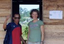 Becky and proud owner of new home in Rice fields of Central Bangka