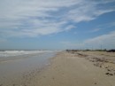 The much more open beach on the Bolivar Peninsula.
