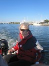 Jill at the Helm of the Dink