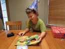 Adler and the singing birthday card.