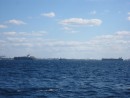 Freighters Abound off Freeport