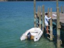 Throughout the Bahamas, every dinghy dock has the same style of ladders.  We