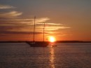 A lovely sunset at Fernandina  Harbour anchorage.