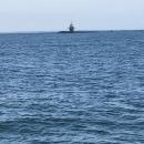 Submarine  sighting in the Sound: We saw two submarines on the way from Branford to Stamford. The Naval Submarine Base New London is located in nearby Groton, CT. It is homeport to 15 attack submarines and a major submarine construction yard.