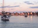 Sunset in Hope Town Marina: Our last evening in Hope Town.
