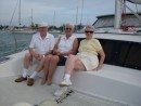 Dad, Lynn & Mom sitting on the bow .