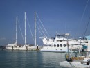 Mega-yachts at Yacht Haven Marina